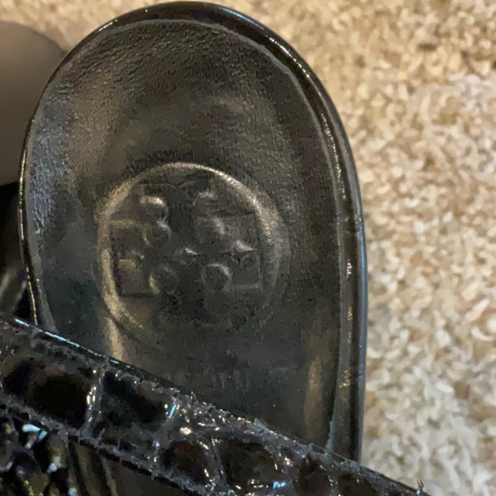 🌷TORY BURCH BLACK HEELS SIZE 8.5 - Picture 5 of 6